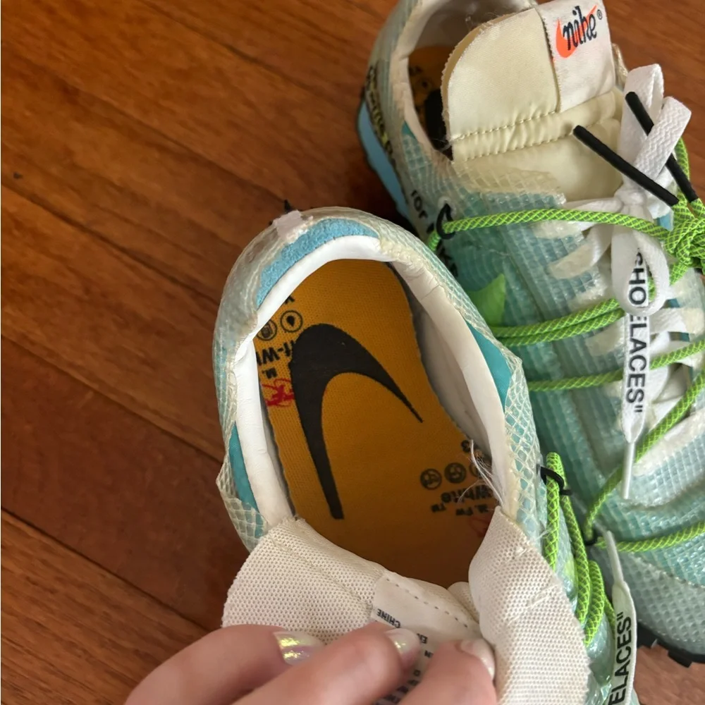 Off-White x Nike Wmns Waffle Racer 'Vivid Sky' 2019 size 10 - Picture 12 of 14